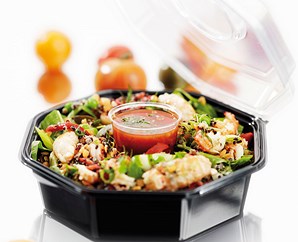  VASCHETTE NERE 800cc – PP con coperchio trasp.