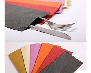  Portaposate in carta con tovagliolo