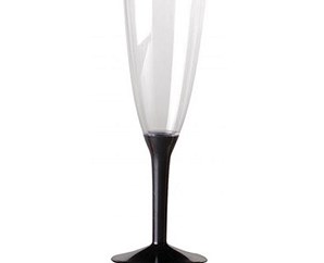  Bicchieri FLUT con base nera