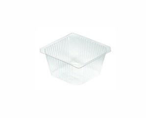  Pirottino plastica savarin quadrato trasparente