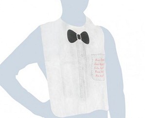  BAVAGLIO RISTORANTE DECORATO monouso in tnt