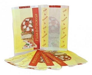  Sacchetti carta focaccia con finestra trasparente