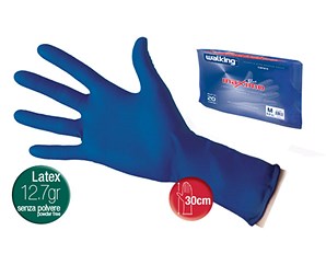  Guanti monouso spessorati lattice Maximo blu